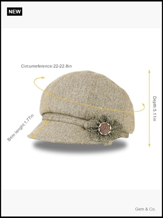 Womens Newsboy Cap Visor Hat Cotton Linen Adjustable Lightweight UPF 50+ main image 7